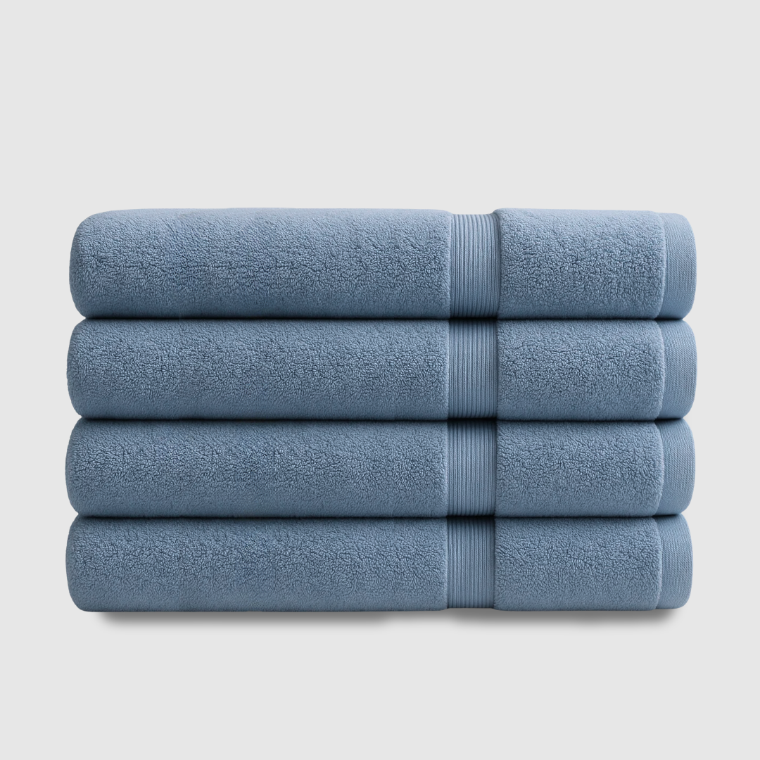 Heavyweight cotton bath towels | 4pcs (55x28in)