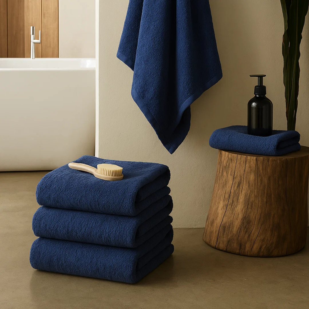 Heavyweight cotton bath towels | 4pcs (55x28in)