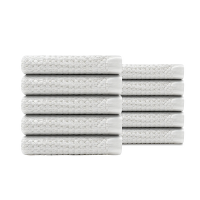 Egyptian Cotton Waffle Hand Towels 10pcs