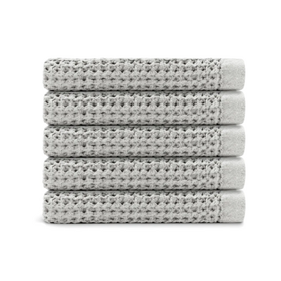 Egyptian Cotton Waffle Bath Towels 5pcs