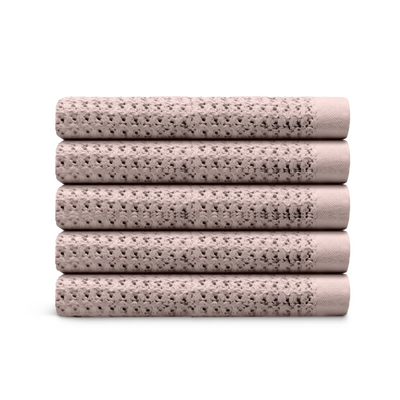 Egyptian Cotton Waffle Bath Towels 5pcs
