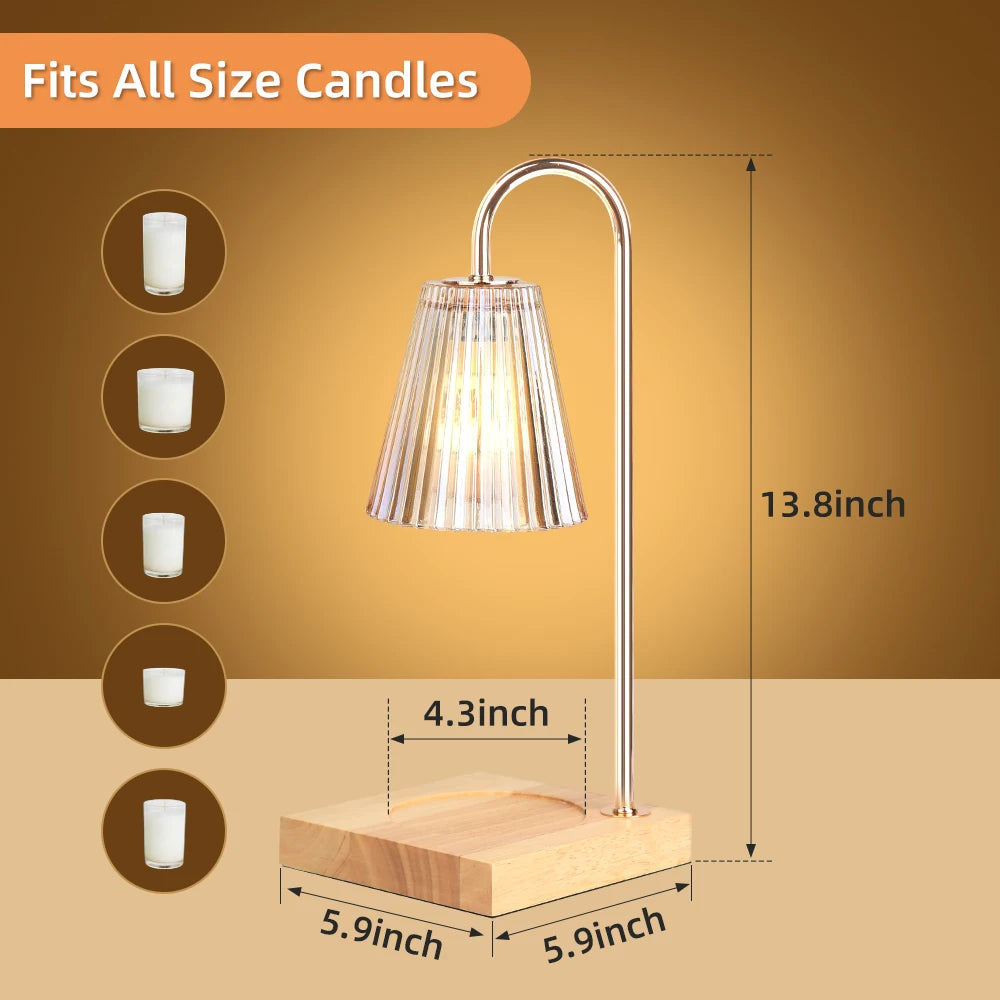 Harrow & Vale STRALEN LED Candle Warmer Lamp with Timer & Dimming