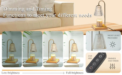 Harrow & Vale BAMBOE Adjustable Bamboo Candle Lamp Warmer