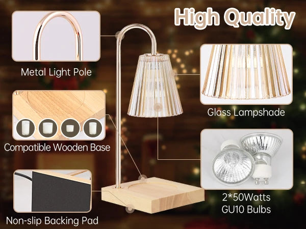 Harrow & Vale STRALEN LED Candle Warmer Lamp with Timer & Dimming
