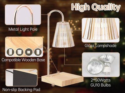 Harrow & Vale STRALEN LED Candle Warmer Lamp with Timer & Dimming