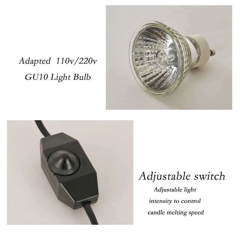 Harrow & Vale STRALEN LED Candle Warmer Lamp with Timer & Dimming